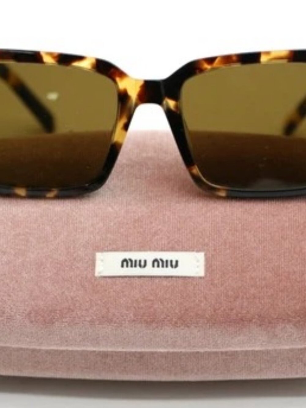 Miu Miu Brown Square Women's Sunglasses SMU 13ZS VAU01T 55-18 140 - Honey Havana